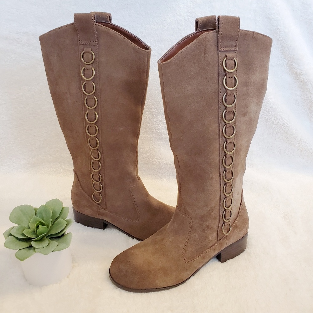 A. Marinelli Suede Riding Boots Size 6 NEW - Picture 1 of 6